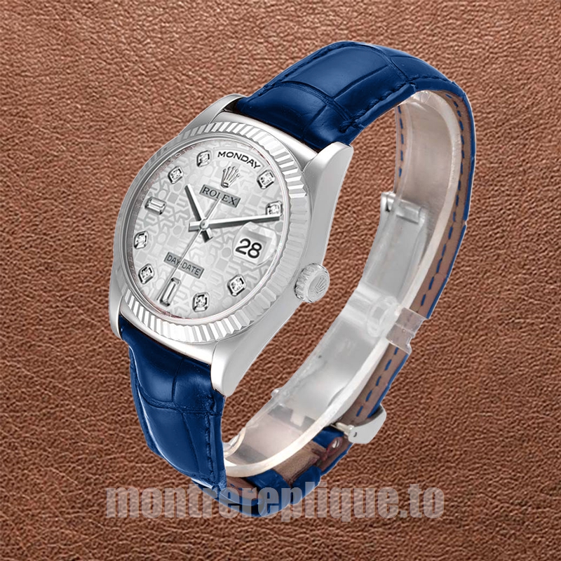 Rolex Day-Date 36mm m118139-0092 Pour des hommes Regardez Cadran du jubilé d'argent - Image 3