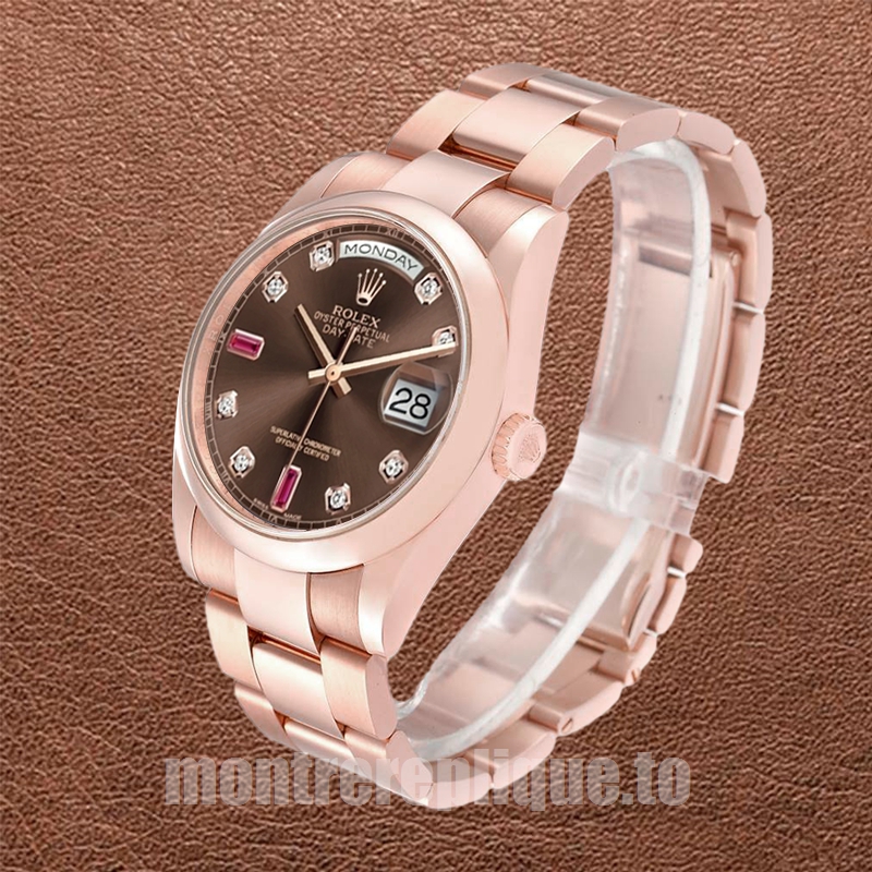 Rolex Day-Date Pour des hommes 36mm 118205 Regardez Cadran marron - Image 3