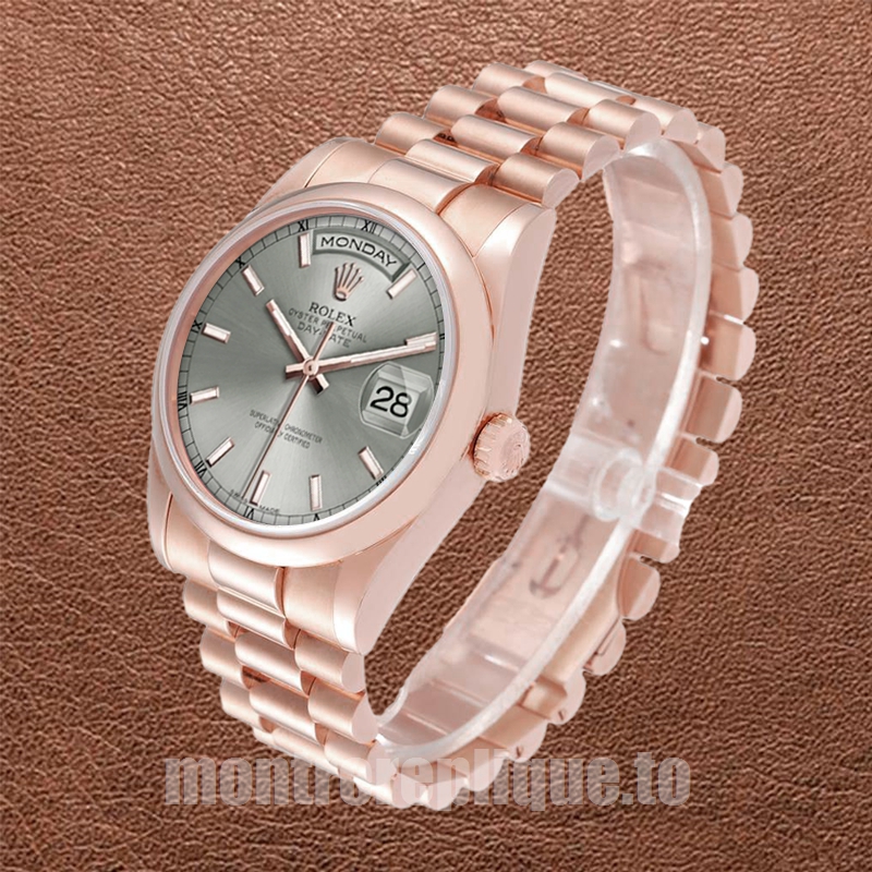Rolex Day-Date Pour des hommes 36mm 118205 Président Bracelet Doré rose - Image 3