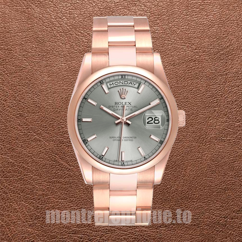 Rolex Day-Date Pour des hommes 36mm 118205 Président Bracelet Doré rose - Image 5