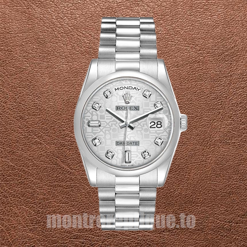 Rolex Day-Date 118206 Pour des hommes 36mm Cadran du jubilé d'argent Regardez - Image 2