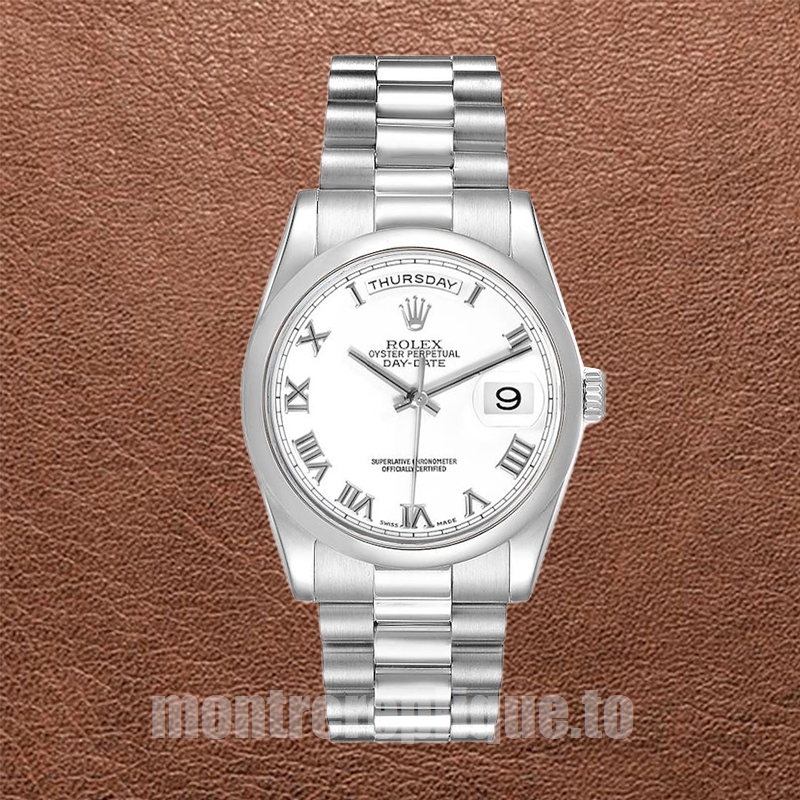 Rolex Day-Date 118206-0041 36mm Pour des hommes Cadran blanc Regardez - Image 2