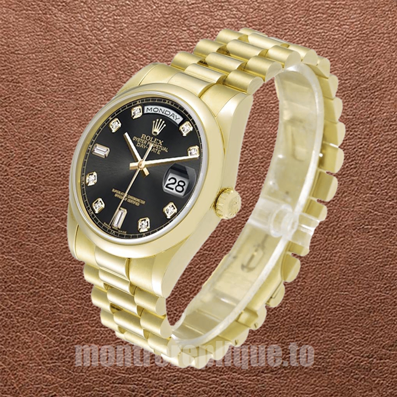 Rolex Day-Date Pour des hommes 36mm 118208-83208 Ton d'or Regardez - Image 3