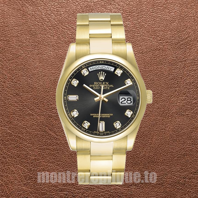Rolex Day-Date Pour des hommes 36mm 118208-83208 Ton d'or Regardez - Image 5