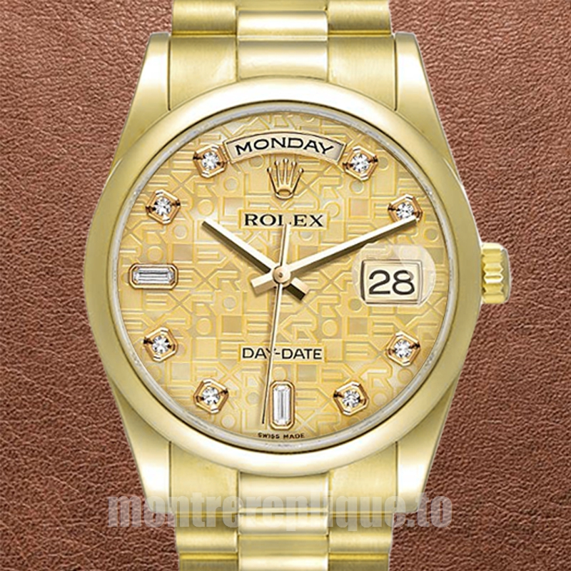 Rolex Day-Date Pour des hommes 36mm 118208 Président Bracelet Ton d'or
