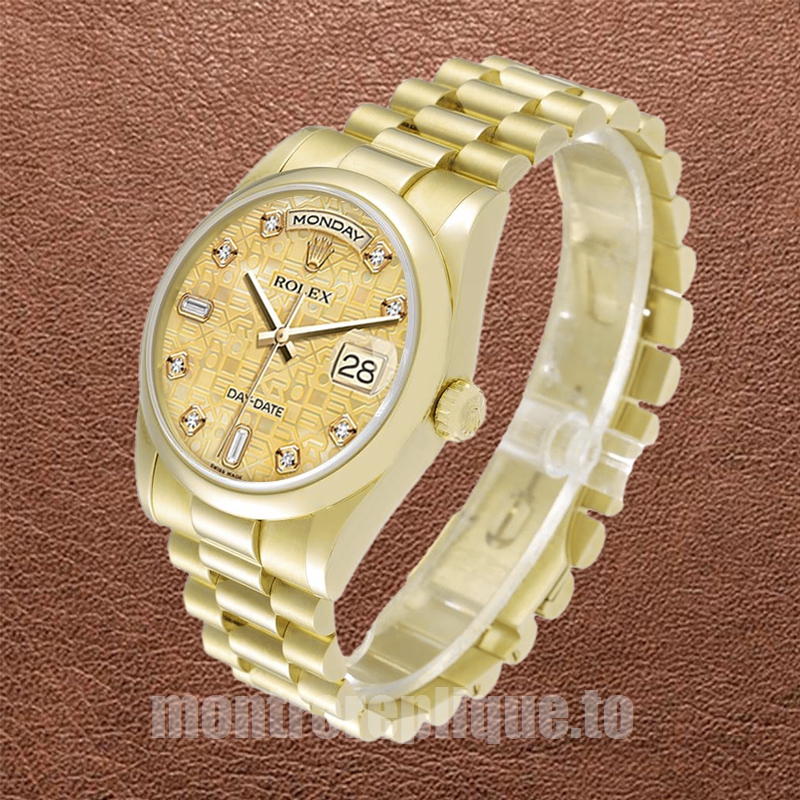 Rolex Day-Date Pour des hommes 36mm 118208 Président Bracelet Ton d'or - Image 3