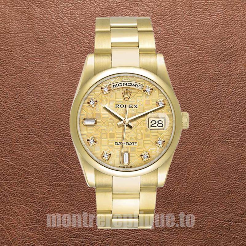Rolex Day-Date Pour des hommes 36mm 118208 Président Bracelet Ton d'or - Image 5
