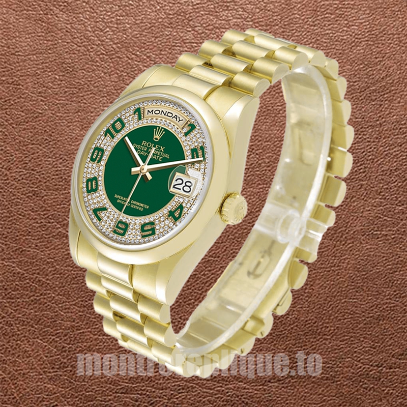 Rolex Day-Date 118208 Pour des hommes 36mm Cadran vert - Image 3