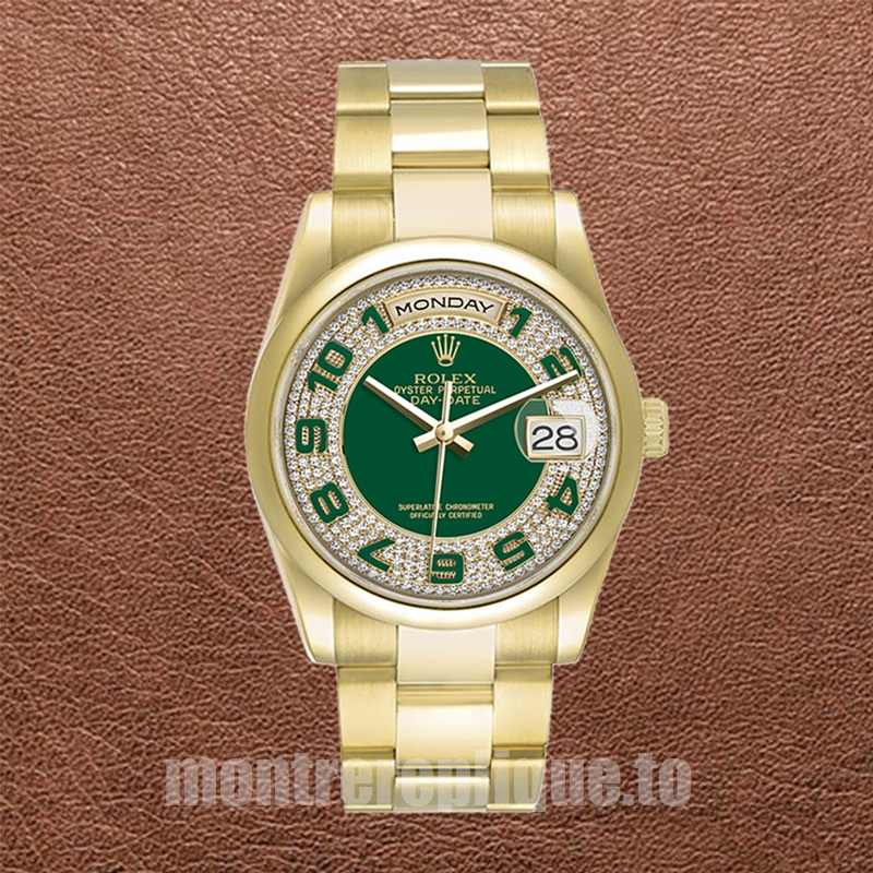 Rolex Day-Date 118208 Pour des hommes 36mm Cadran vert - Image 5
