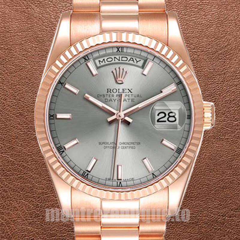 Rolex Day-Date 118235 Pour des hommes 36mm Regardez Doré rose