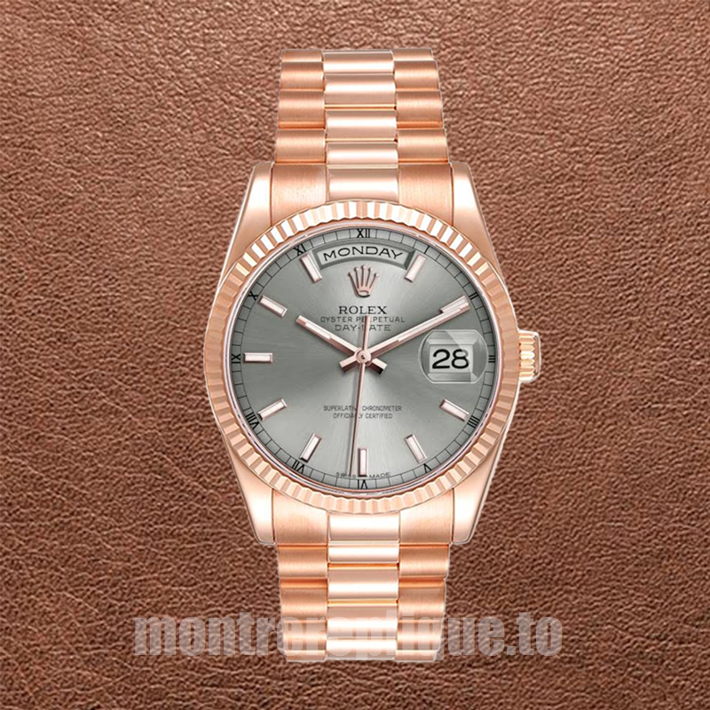 Rolex Day-Date 118235 Pour des hommes 36mm Regardez Doré rose - Image 2