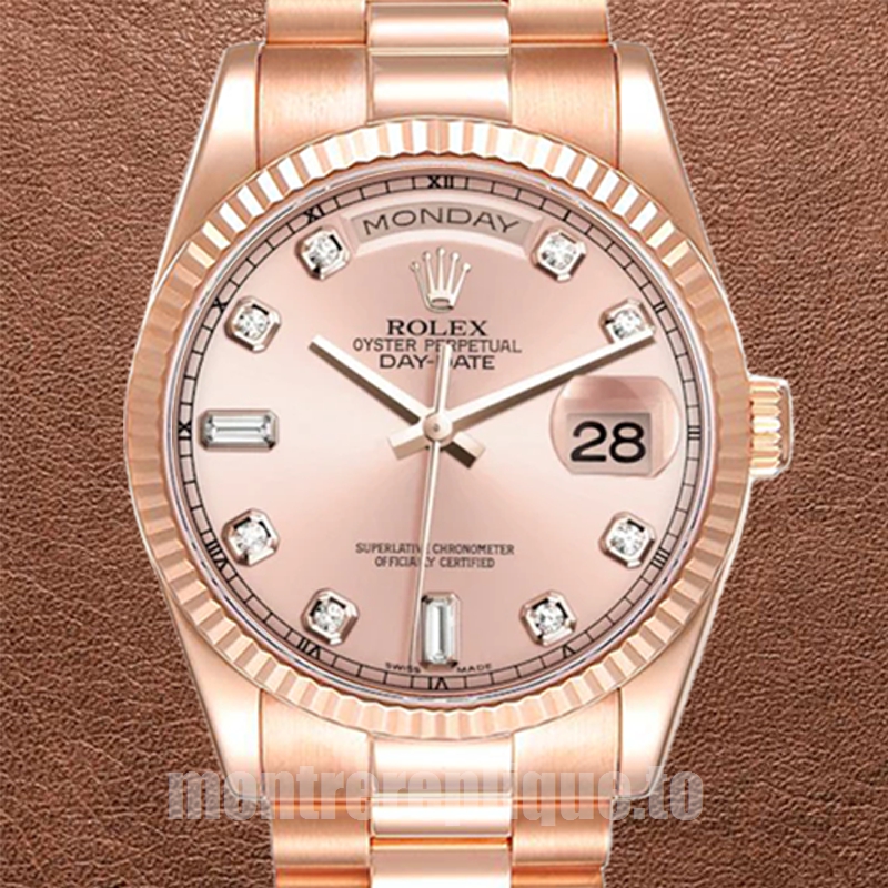 Rolex Day-Date 118235 36mm Pour des hommes Doré rose