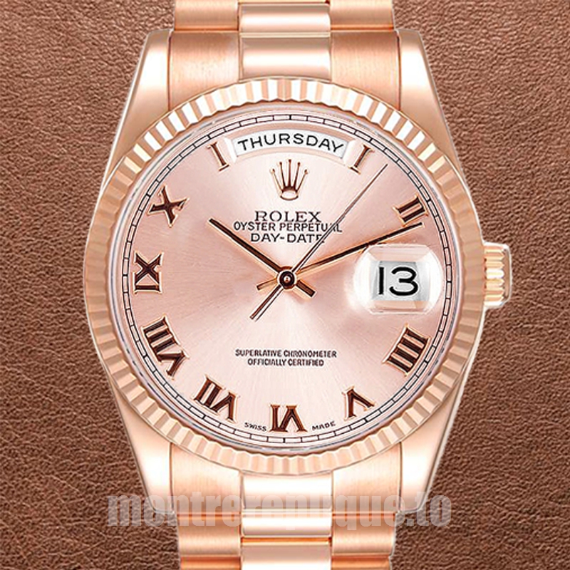 Rolex Day-Date Pour des hommes 118235F-0001 36mm Cadran en or rose Automatique