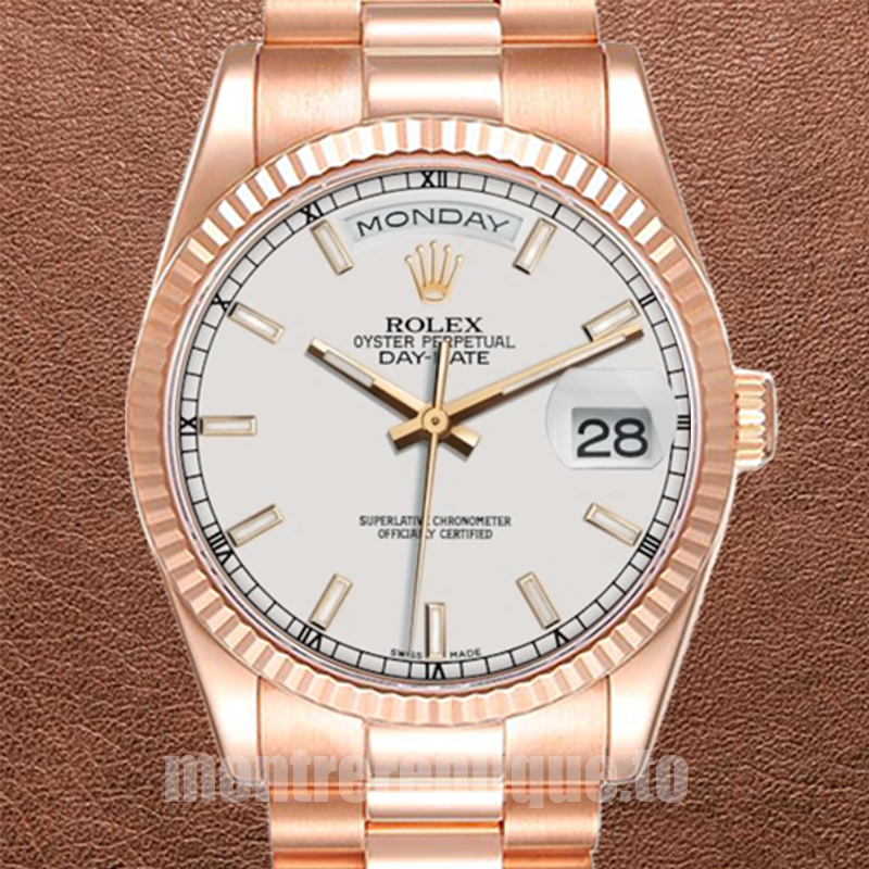 Rolex Day-Date 36mm 118235 Pour des hommes Cadran blanc Président Bracelet