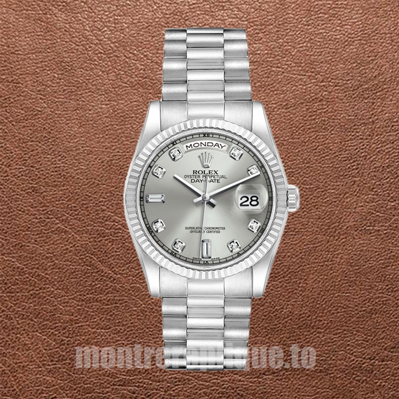 Rolex Day-Date 118239 36mm Pour des hommes Cadran argenté - Image 2