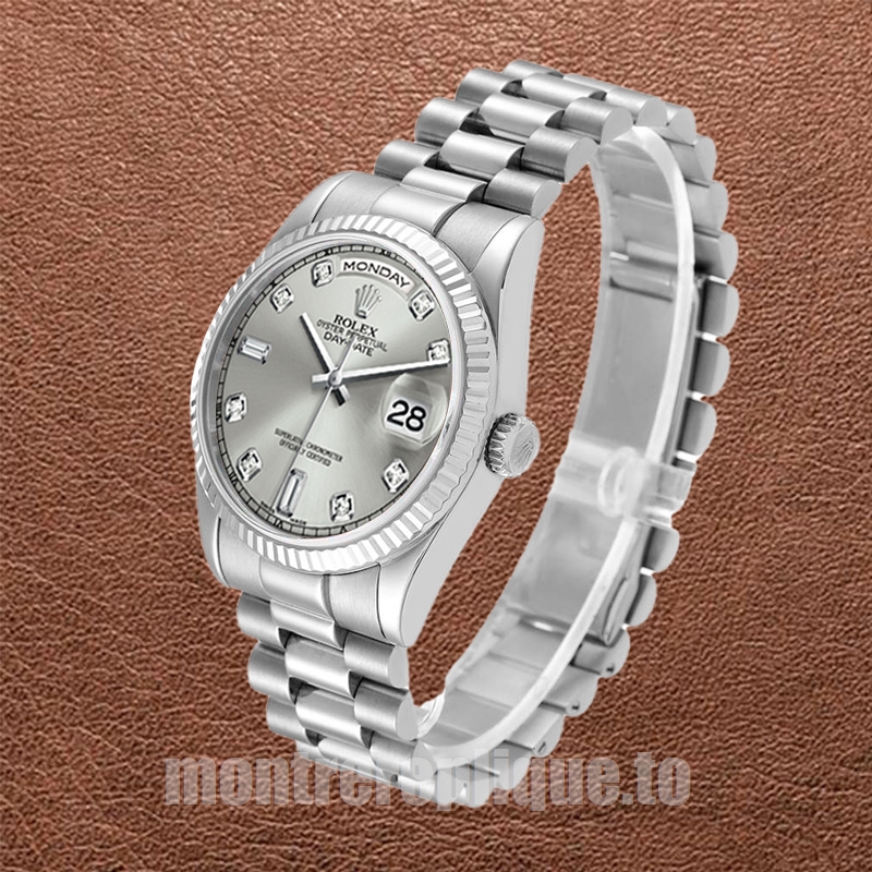 Rolex Day-Date 118239 36mm Pour des hommes Cadran argenté - Image 3
