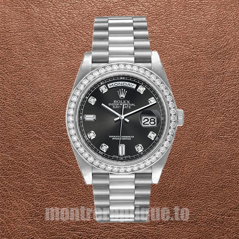 Rolex Day-Date 36mm 118346 Pour des hommes Cadran noir - Image 2