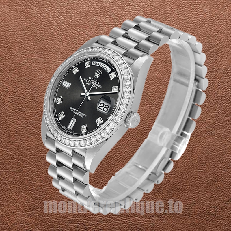 Rolex Day-Date 36mm 118346 Pour des hommes Cadran noir - Image 3