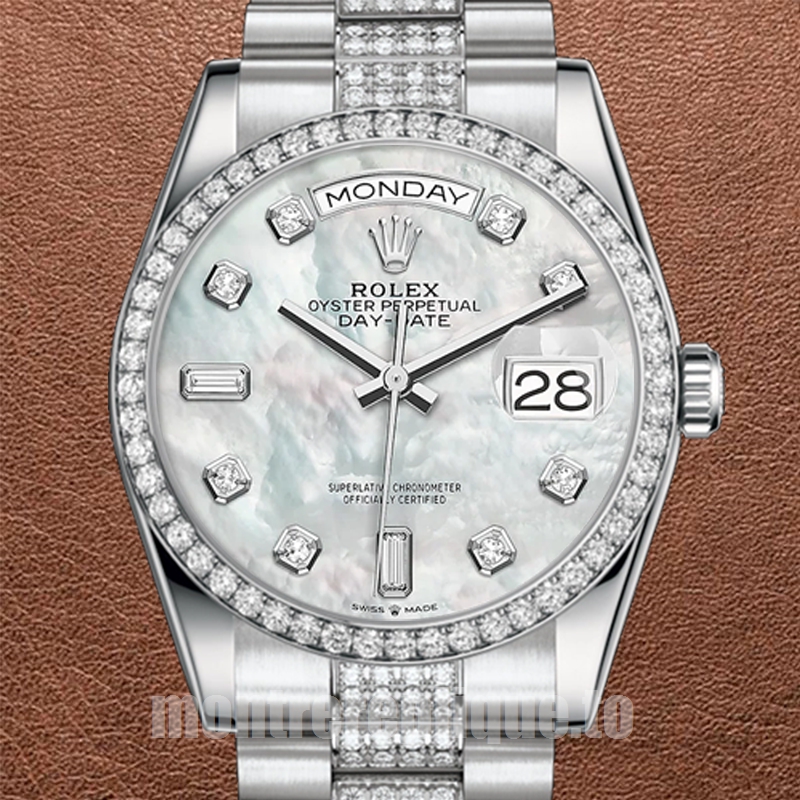 Rolex Day-Date 36mm 118346 Pour des hommes Cadran en nacre Regardez