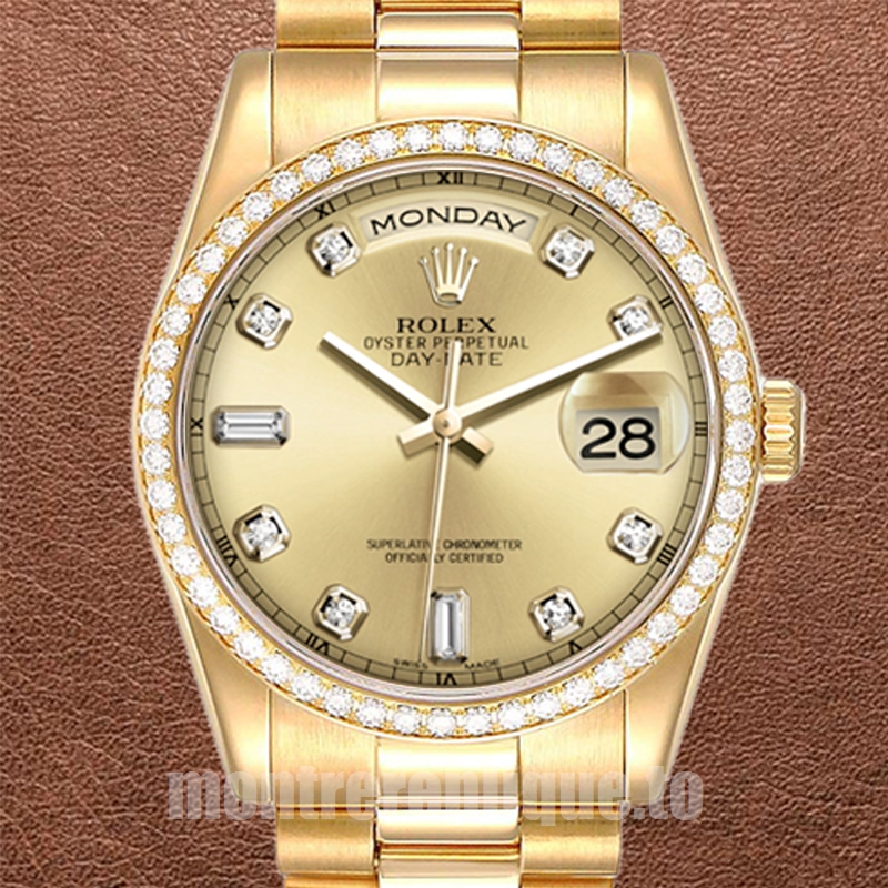 Rolex Day-Date m118348-0042 Pour des hommes 36mm Ton d'or