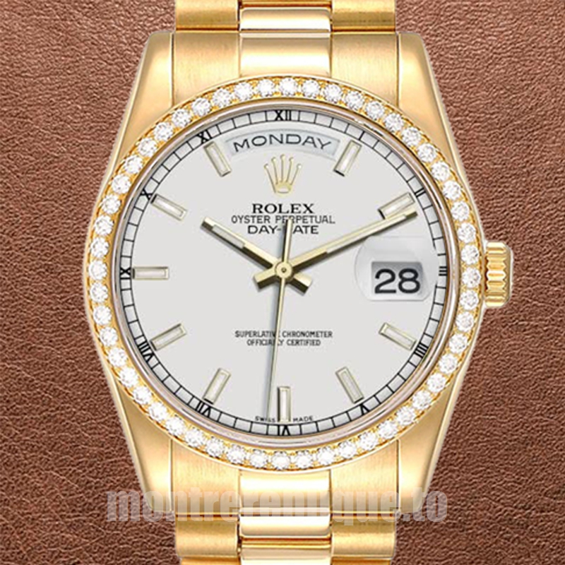 Rolex Day-Date Pour des hommes m118348-0098 36mm Ton d'or Regardez