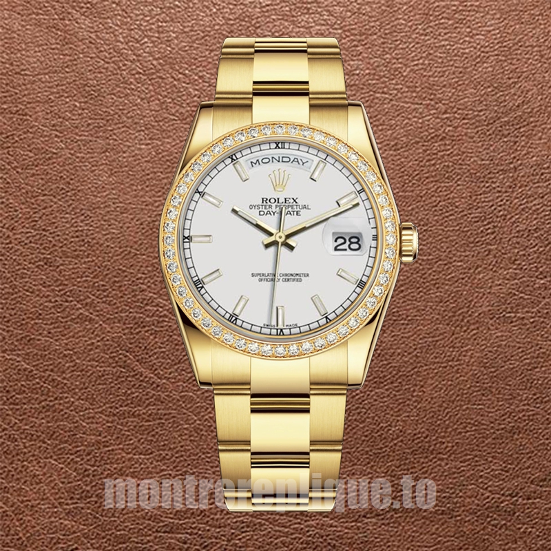 Rolex Day-Date Pour des hommes m118348-0098 36mm Ton d'or Regardez - Image 5