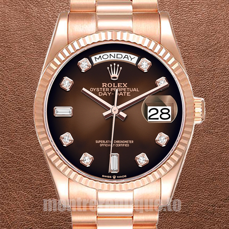 Rolex Day-Date Pour des hommes 36mm m128235-0037 Automatique Doré rose