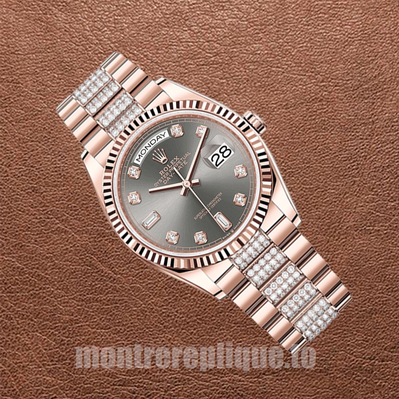 Rolex Day-Date m128235-0051 36mm Pour des hommes Doré rose Président Bracelet - Image 3