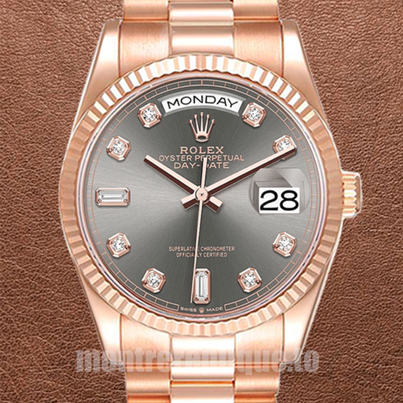 Rolex Day-Date 36mm m128235-0050 Pour des hommes Doré rose Président Bracelet
