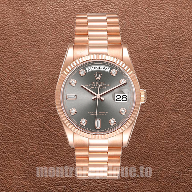 Rolex Day-Date 36mm m128235-0050 Pour des hommes Doré rose Président Bracelet - Image 2