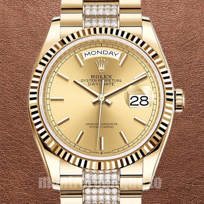 Rolex Day-Date 36mm m128238-0046 Pour des hommes Ton d'or Président Bracelet