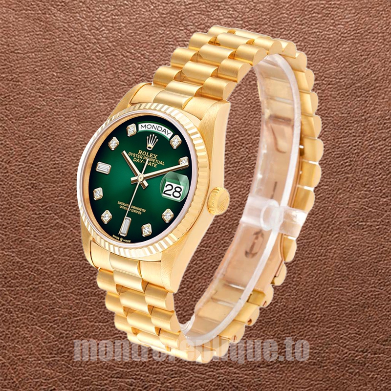 Rolex Day-Date 36mm Pour des hommes m128238-0069 Cadran vert Regardez - Image 3