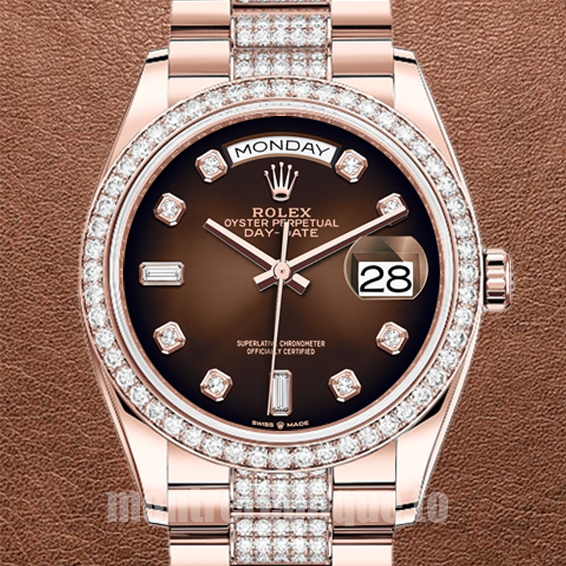 Rolex Day-Date 36mm Pour des hommes m128345rbr-0041 Doré rose