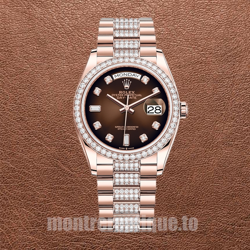 Rolex Day-Date 36mm Pour des hommes m128345rbr-0041 Doré rose - Image 2