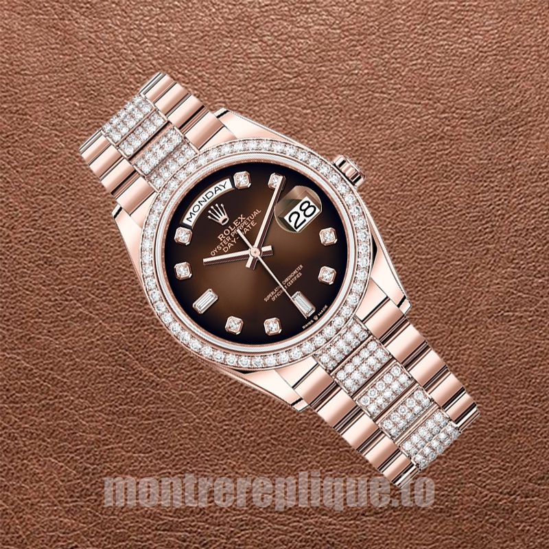 Rolex Day-Date 36mm Pour des hommes m128345rbr-0041 Doré rose - Image 3