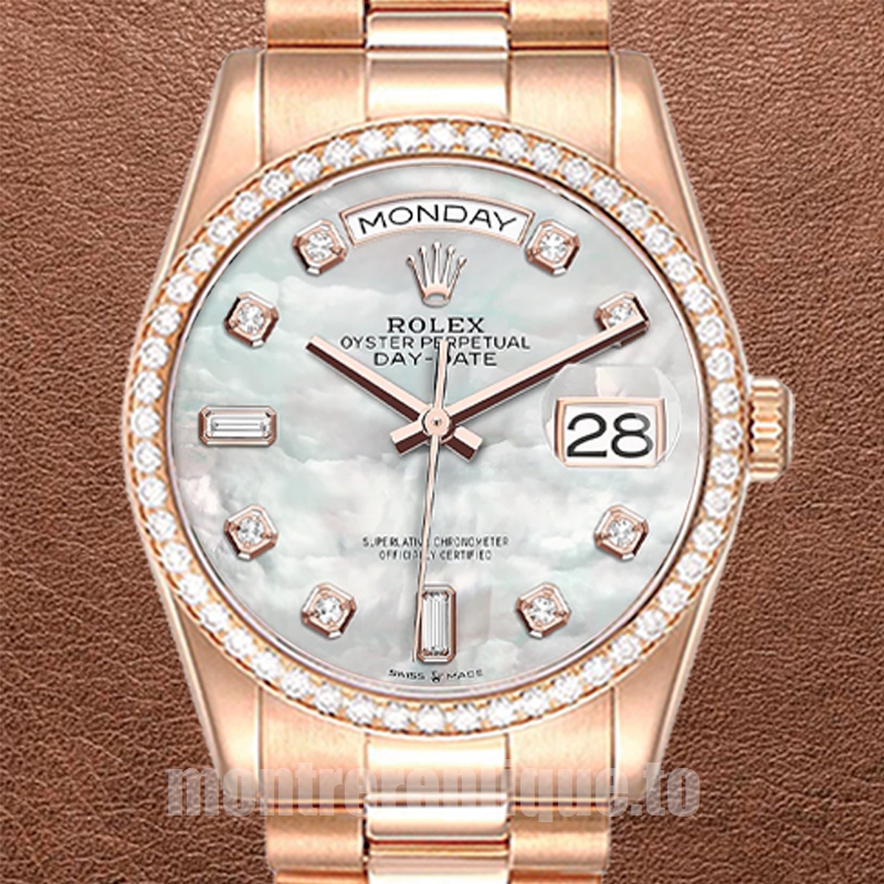 Rolex Day-Date Pour des hommes m128345rbr-0028 36mm Doré rose