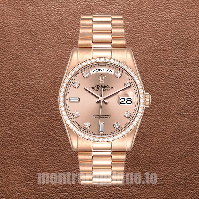 Rolex Day-Date m128345rbr-0009 Pour des hommes 36mm Président Bracelet Doré rose - Image 2