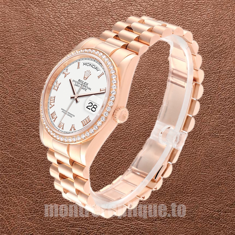 Rolex Day-Date Pour des hommes 36mm m128345rbr-0054 Cadran blanc Regardez - Image 3