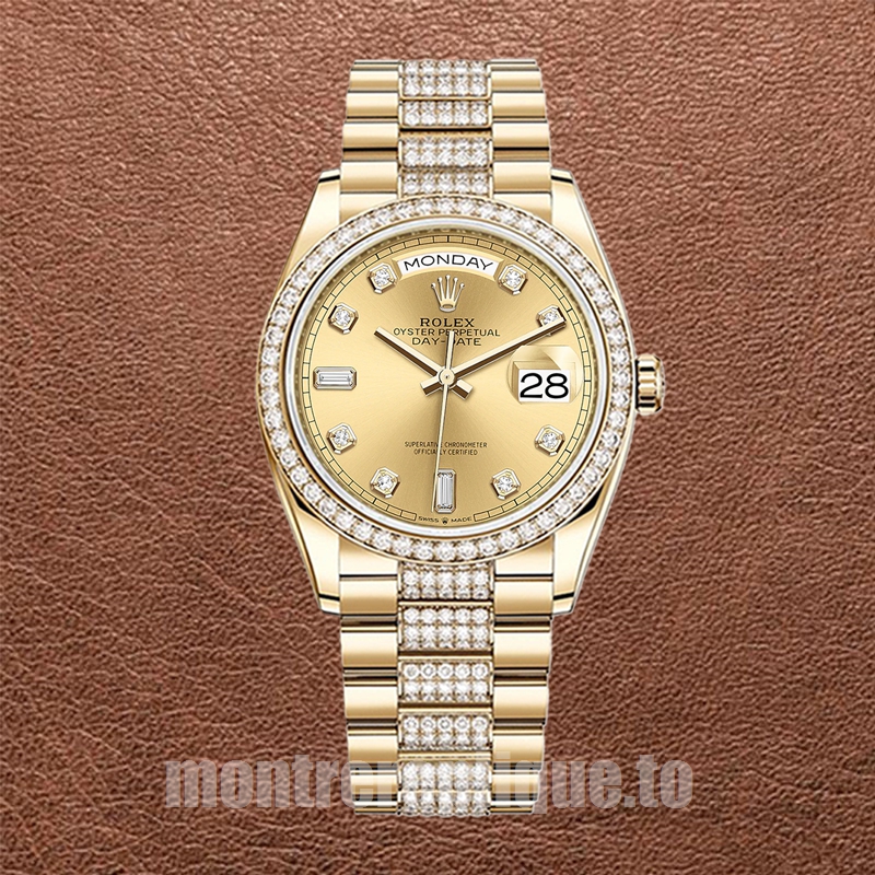 Rolex Day-Date 36mm Pour des hommes m128348rbr-0010 Président Bracelet Ton d'or - Image 2