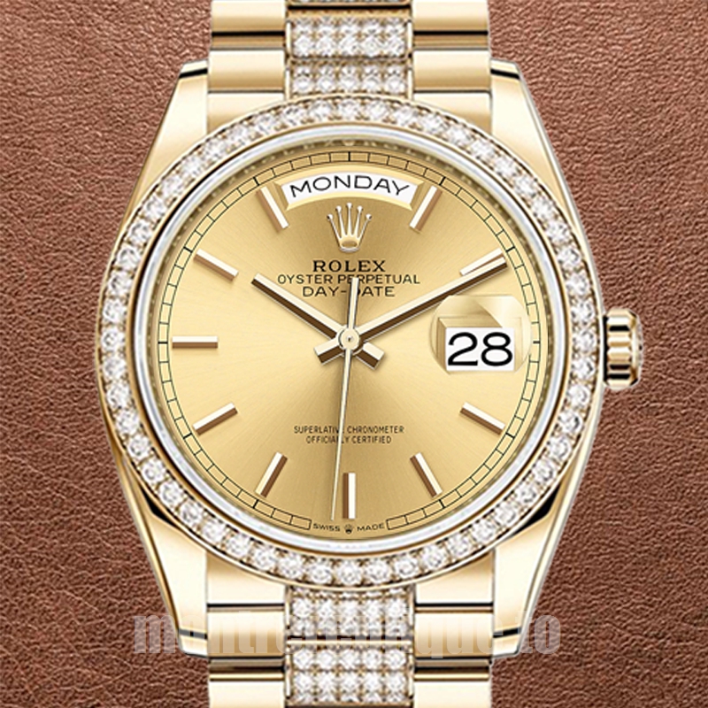 Rolex Day-Date Pour des hommes m128348rbr-0027 36mm Ton d'or Automatique