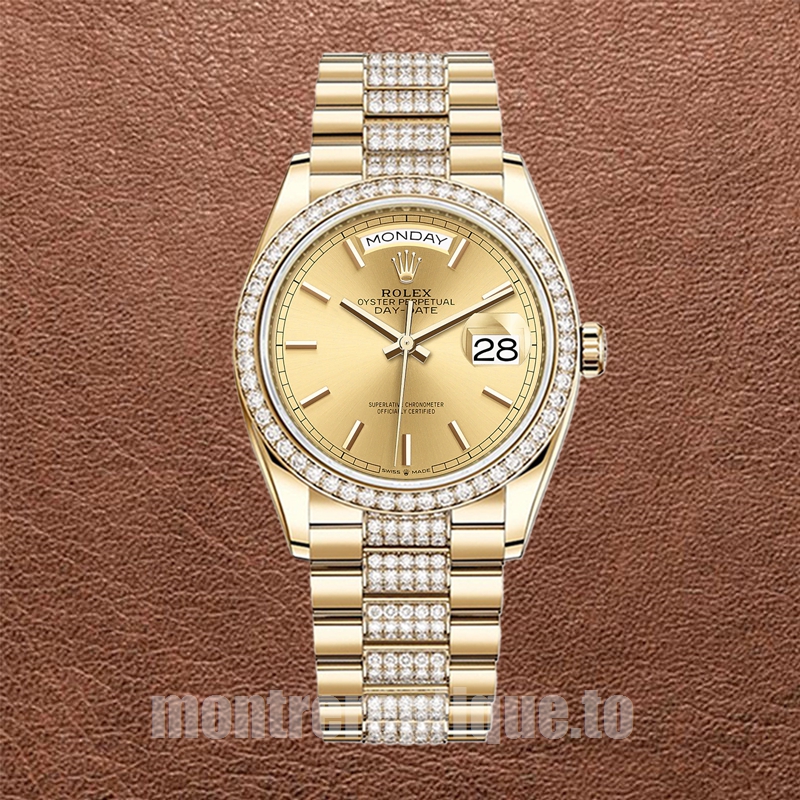 Rolex Day-Date Pour des hommes m128348rbr-0027 36mm Ton d'or Automatique - Image 2