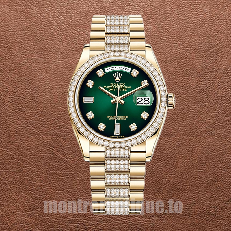 Rolex Day-Date 36mm Pour des hommes m128348rbr-0036 Cadran vert - Image 2