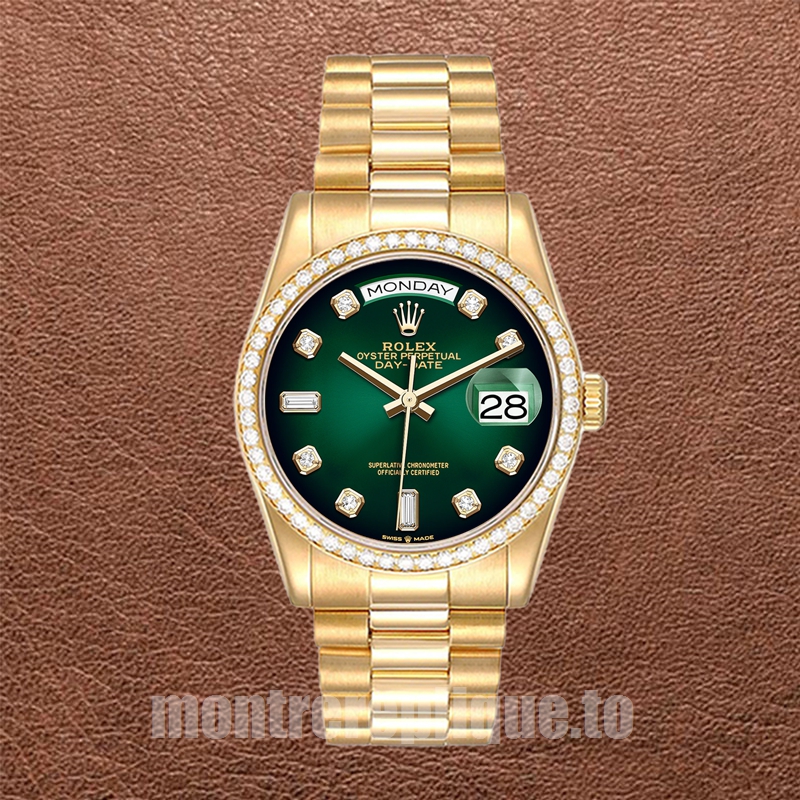 Rolex Day-Date Pour des hommes 36mm m128348rbr-0035 Automatique Ton d'or - Image 2