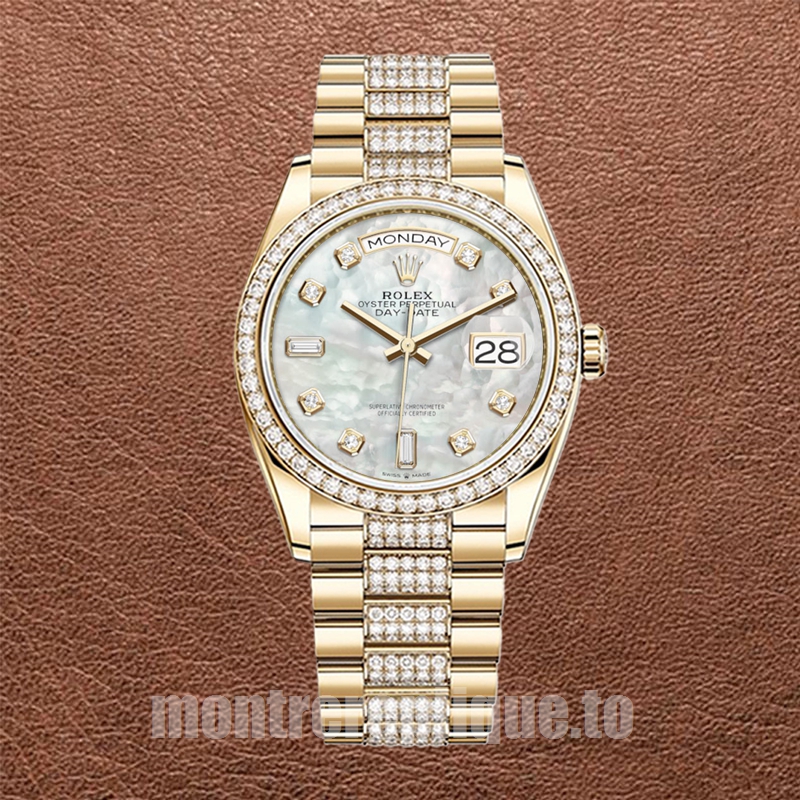 Rolex Day-Date 36mm m128348rbr-0017 Pour des hommes Regardez Cadran en nacre - Image 2