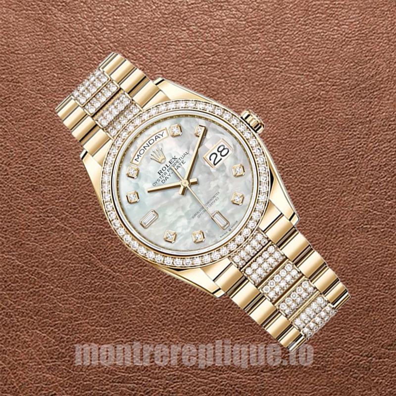 Rolex Day-Date 36mm m128348rbr-0017 Pour des hommes Regardez Cadran en nacre - Image 3