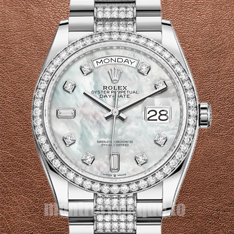 Rolex Day-Date 36mm m128349rbr-0014 Pour des hommes Argenté