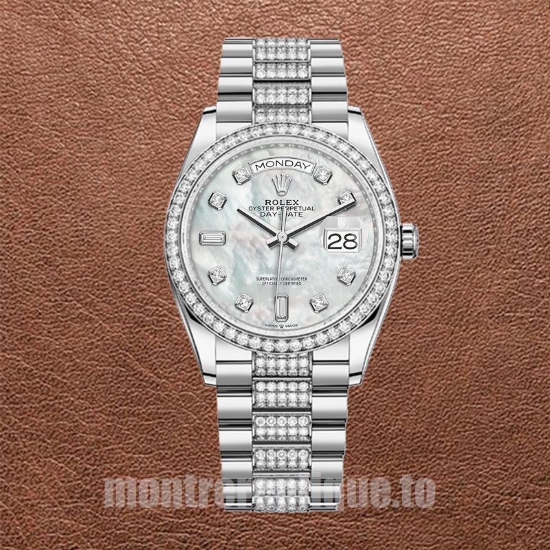 Rolex Day-Date 36mm m128349rbr-0014 Pour des hommes Argenté - Image 2