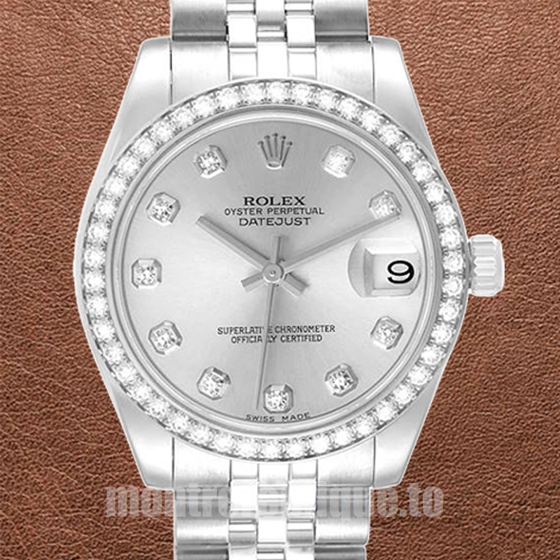 Rolex Datejust m178384-0003 Unisexe 31mm Cadran argenté