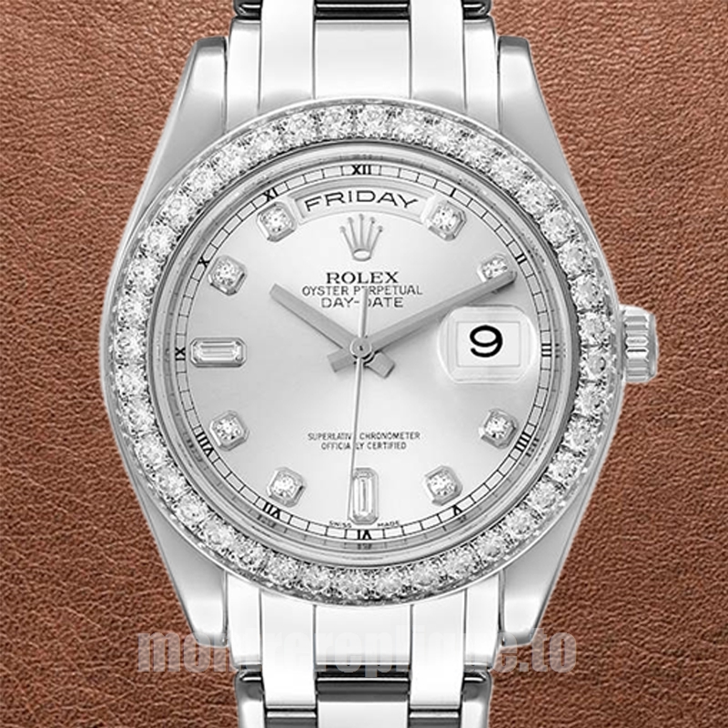 Rolex Pearlmaster 36mm Unisexe 18946 Automatique Argenté