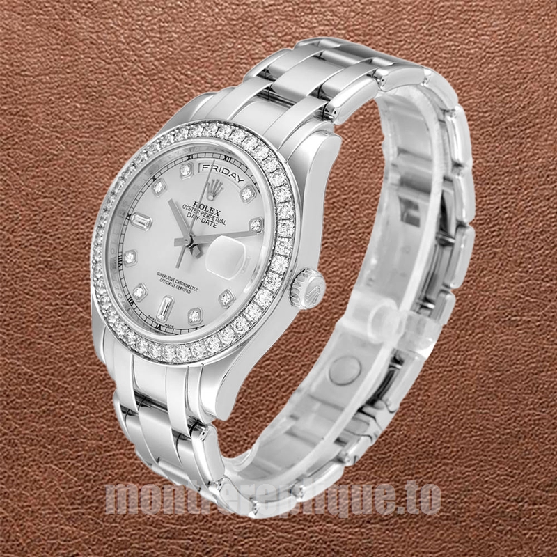 Rolex Pearlmaster 36mm Unisexe 18946 Automatique Argenté - Image 3